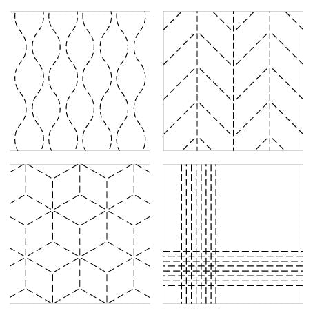 刺し子 コースターが4枚作れるクロス 【刺し子】 (白) No.98911 - COSMO コスモ
