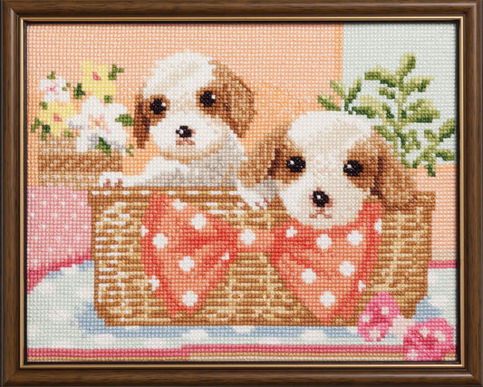 COSMO刺しゅうキット Dog & Flower （キャバリア） No.719 - COSMO コスモ