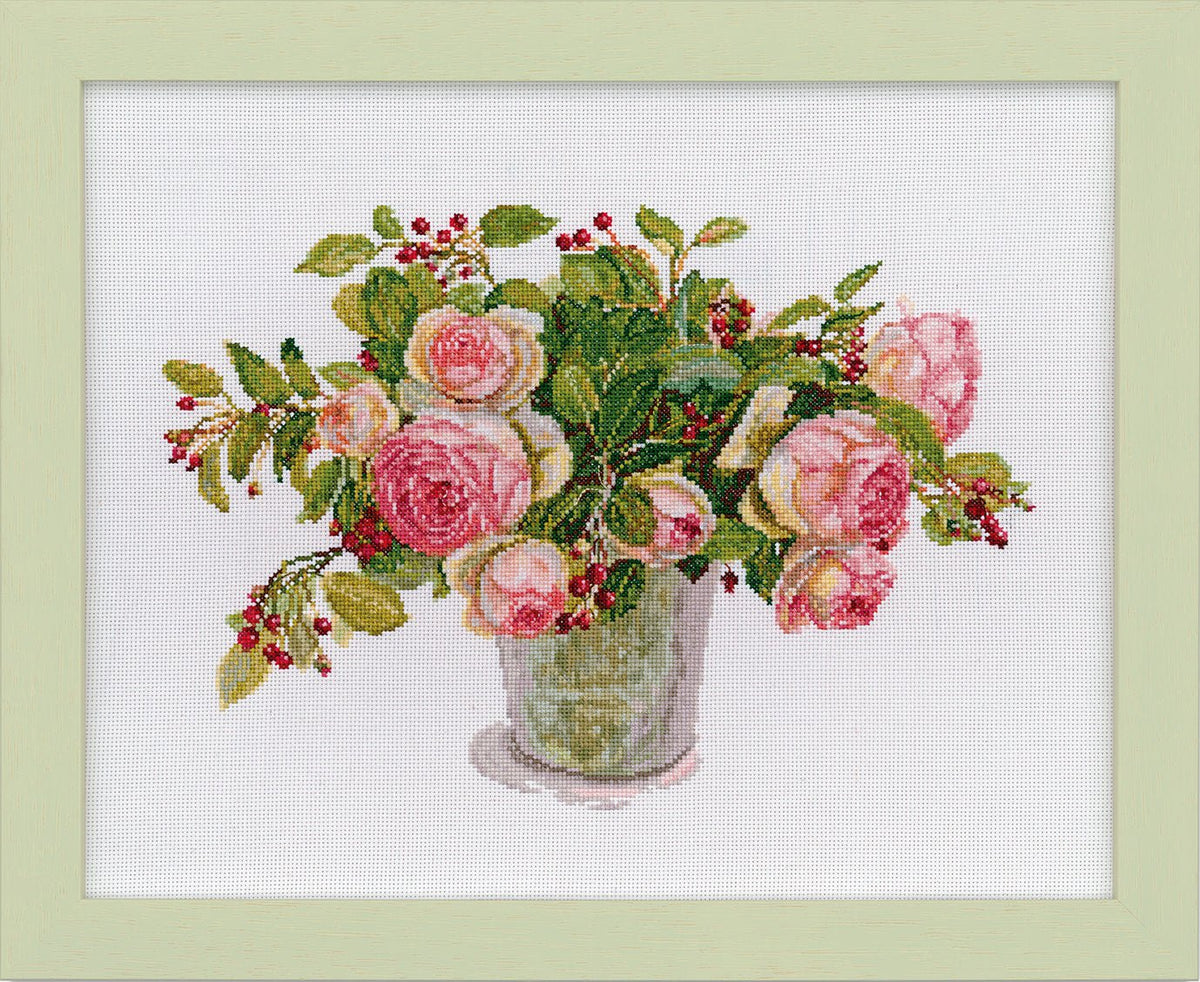 COSMO刺しゅうキット Stitching with Fujico collection バラとジューンベリー No.552102 - COSMO コスモ